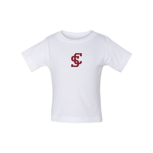 Santa Clara Broncos Logo BELLA CANVAS Infant Jersey Tee