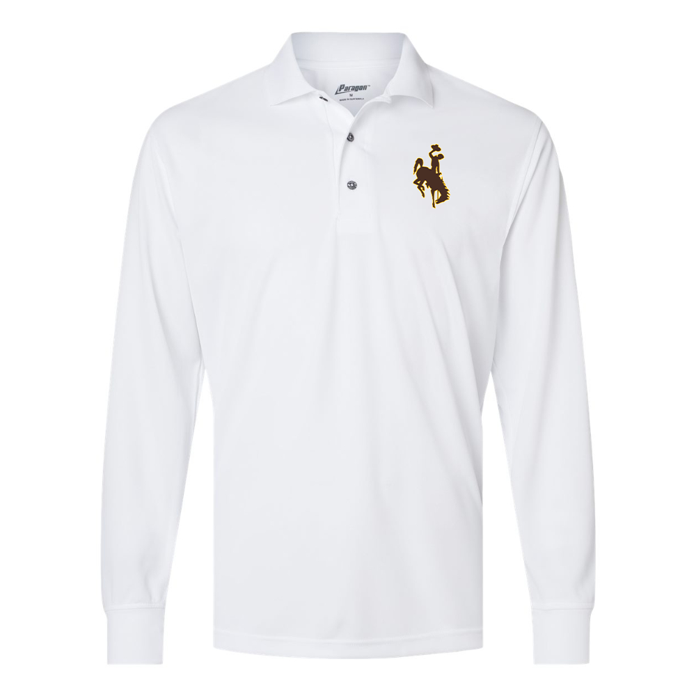 Men's Wyoming Cowboys Paragon Prescott Long Sleeve Polo