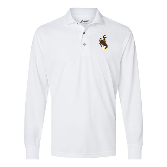 Men's Wyoming Cowboys Paragon Prescott Long Sleeve Polo