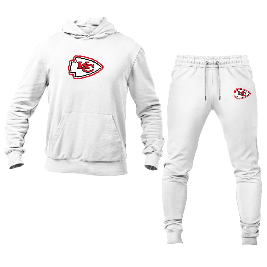 Men's KC Chiefs Logo Hoodie Joggers Set