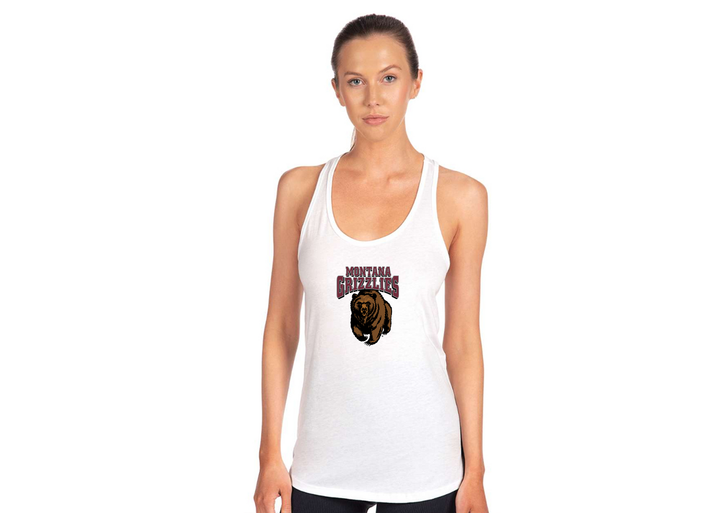 Women's Montana Grizzliesl Next Level Ideal Racerback Tank
