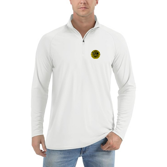 Men's Triskelion Logo Lightweight Quarter-Zip Athletic Shirt Long Sleeve Performance Wear