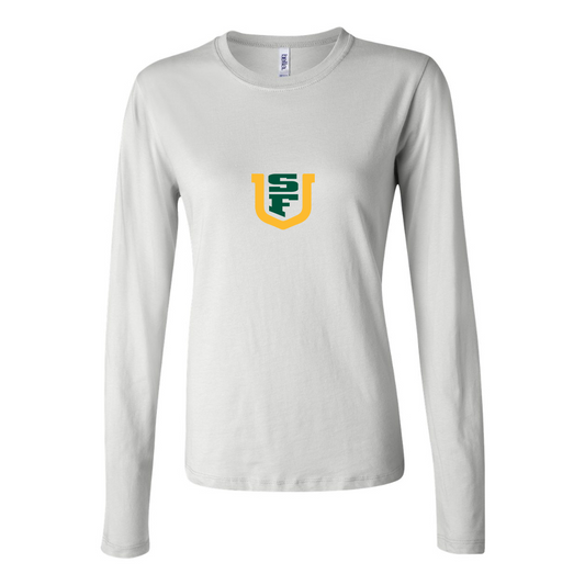 BELLA CANVAS Women’s San Francisco Dons Logo Jersey Long Sleeve Tee