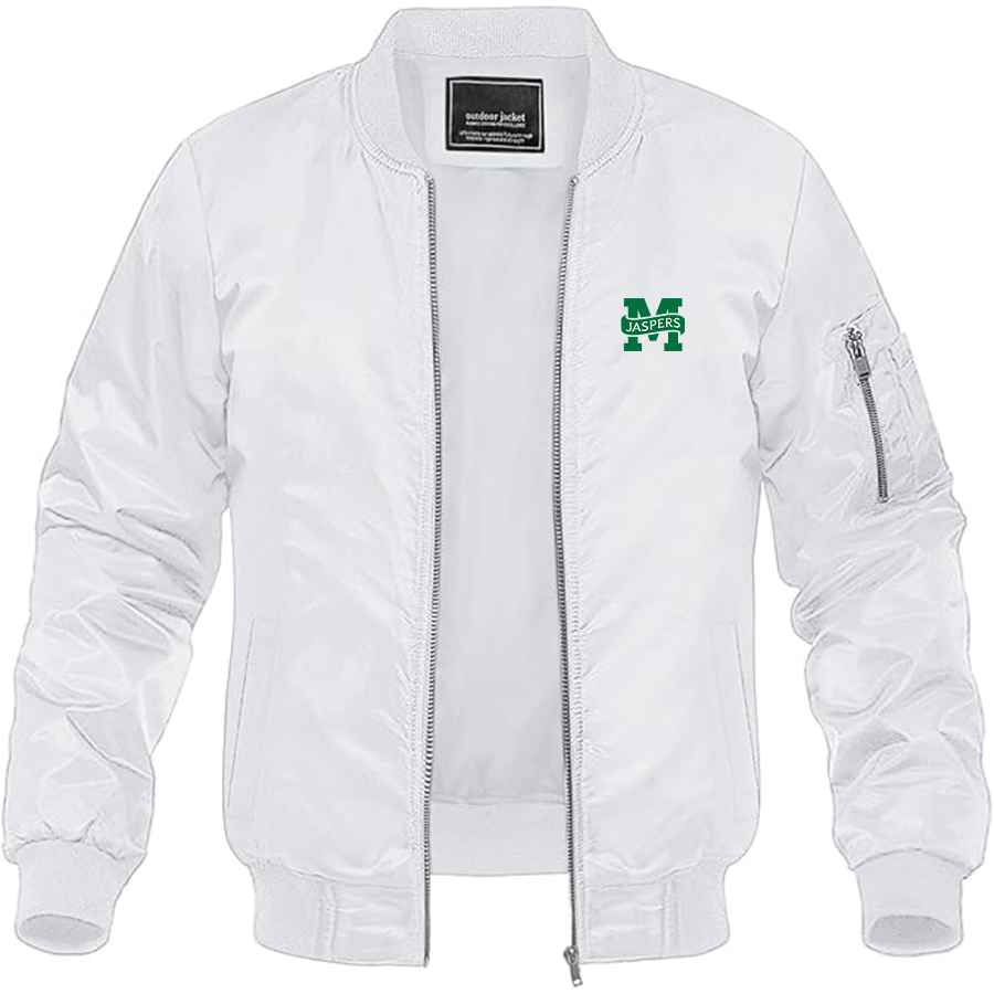 Men's Manhattan Jaspers Logo Lightweight Bomber Jacket Windbreaker Softshell Varsity Jacket Coat