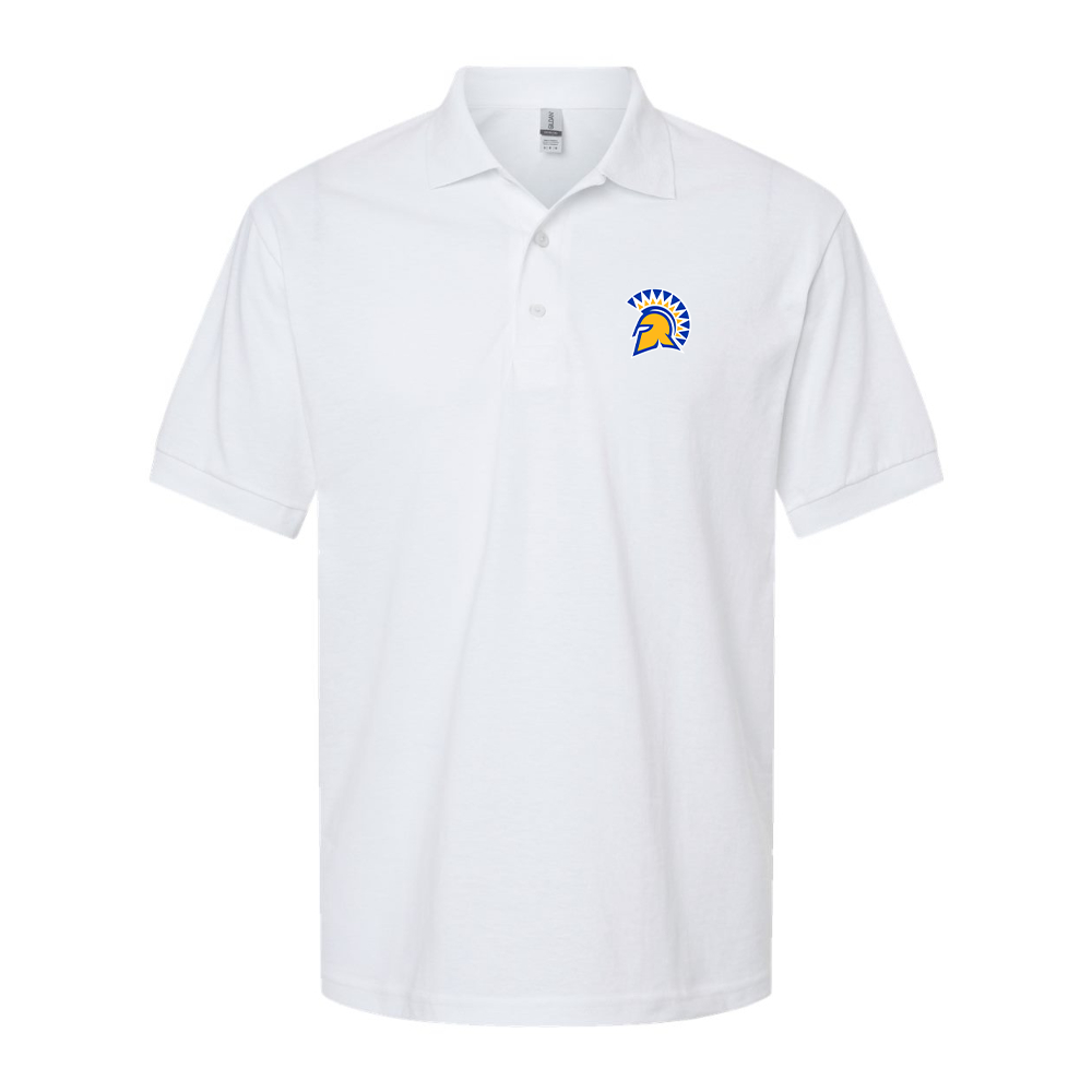 Men's San Jose State Spartans Logo Gildan Dry Blend Jersey Polo