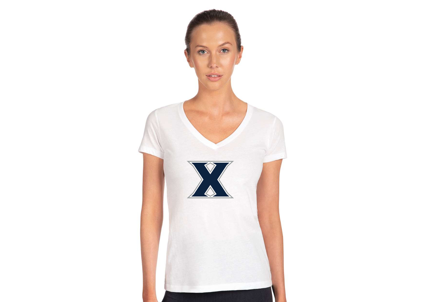Women's Xavier Musketeers Next Level V-Neck T-Shirt