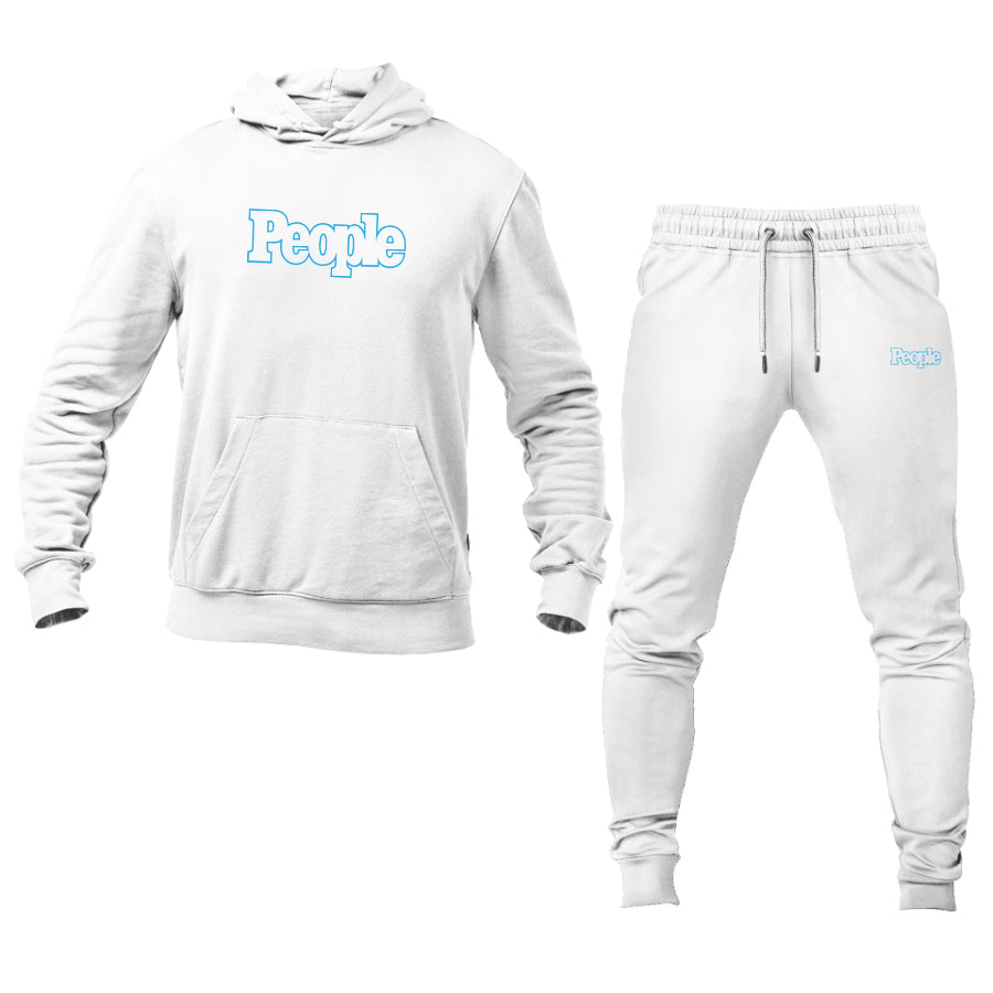 Men's People Magazine Logo Hoodie Joggers Set