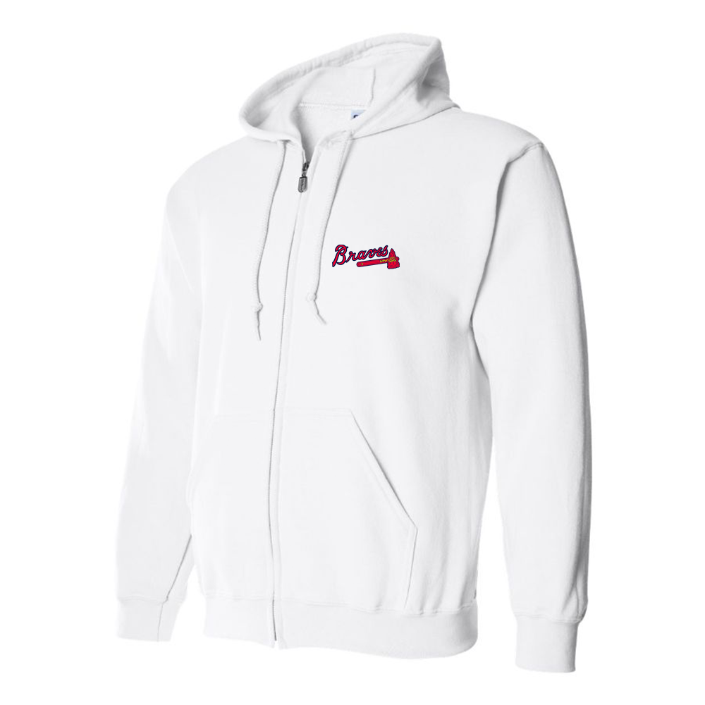 Men's Atlanta Braves Logo Zipper Hoodie