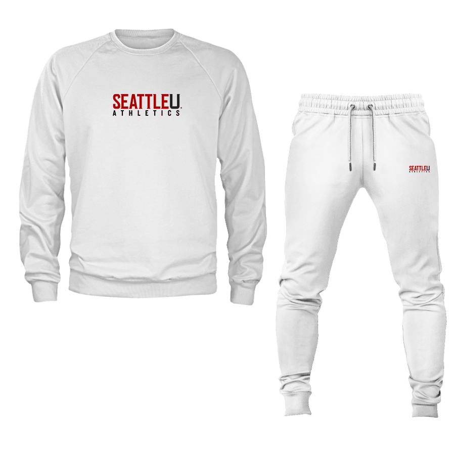 Men's Seattle Redhawks Logo Crewneck Sweatshirt Joggers Suit