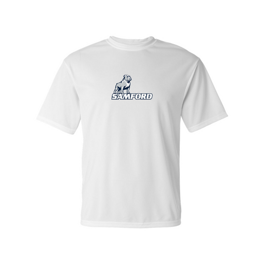Men's Samford Bulldogs Logo Polyester T-Shirt