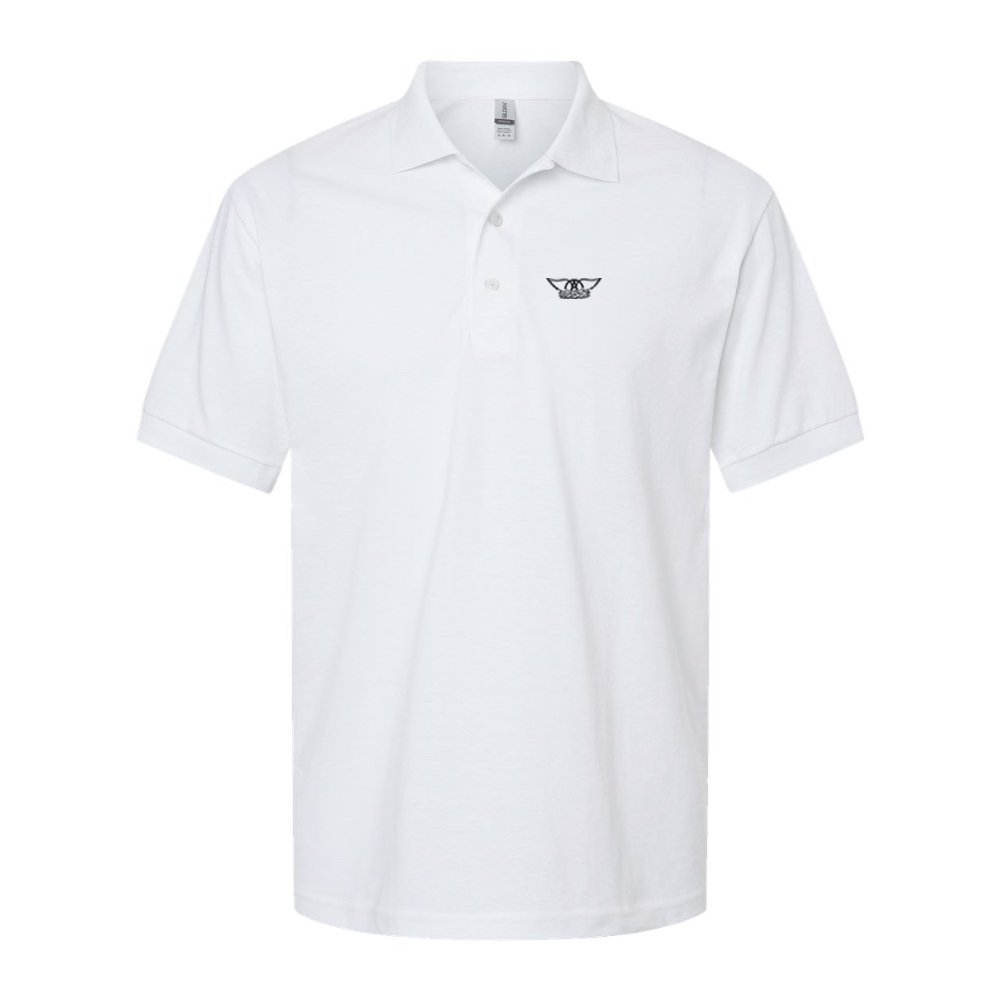 Men's Aerosmith Logo Gildan Dry Blend Jersey Polo