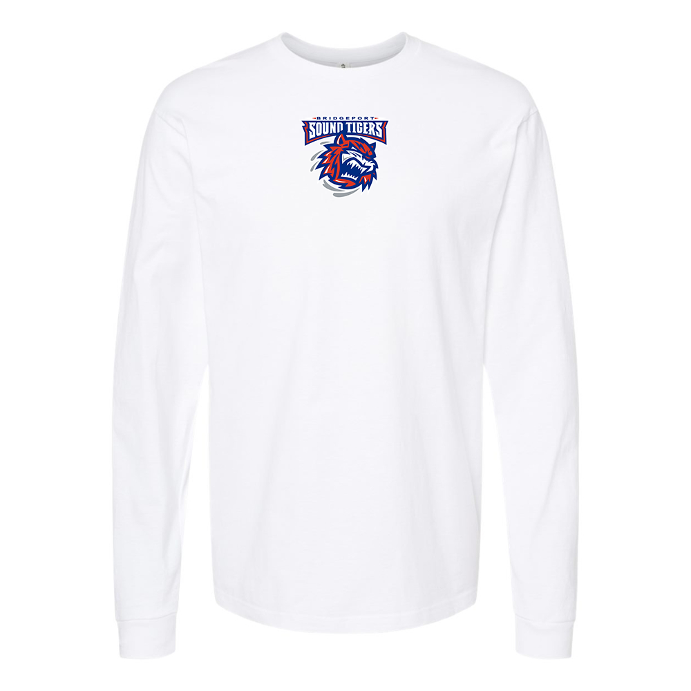 Youth Bridgeport Sound Tigers Logo Cotton Long Sleeve T-Shirt