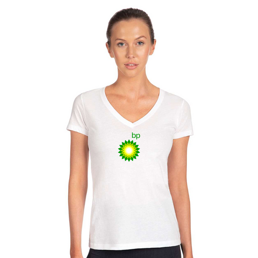 Women's BP Oil Logo Next Level V-Neck T-Shirt