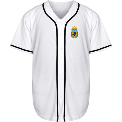 Men's Argentina National Soccer Team  Baseball Jersey