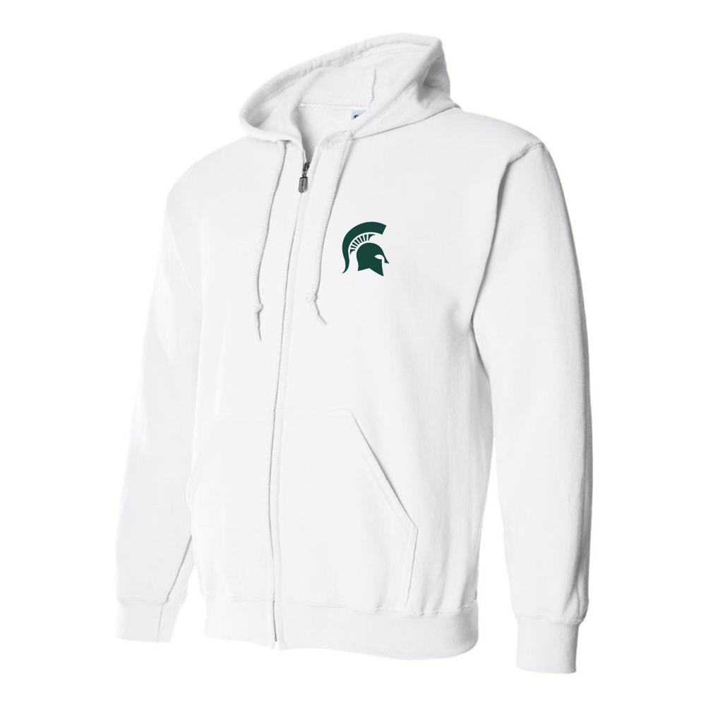 Men's Michigan State Spartans Logo Zipper Hoodie