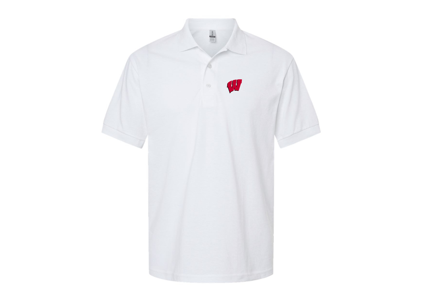 Men's Wisconsin Badgers Gildan Dry Blend Jersey Polo