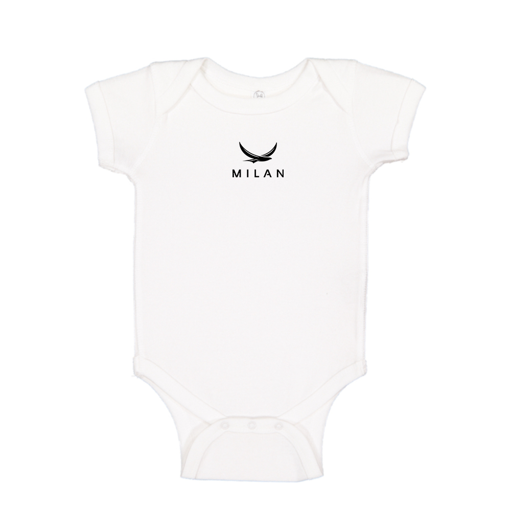 Milan Red Logo Baby Romper Onesie