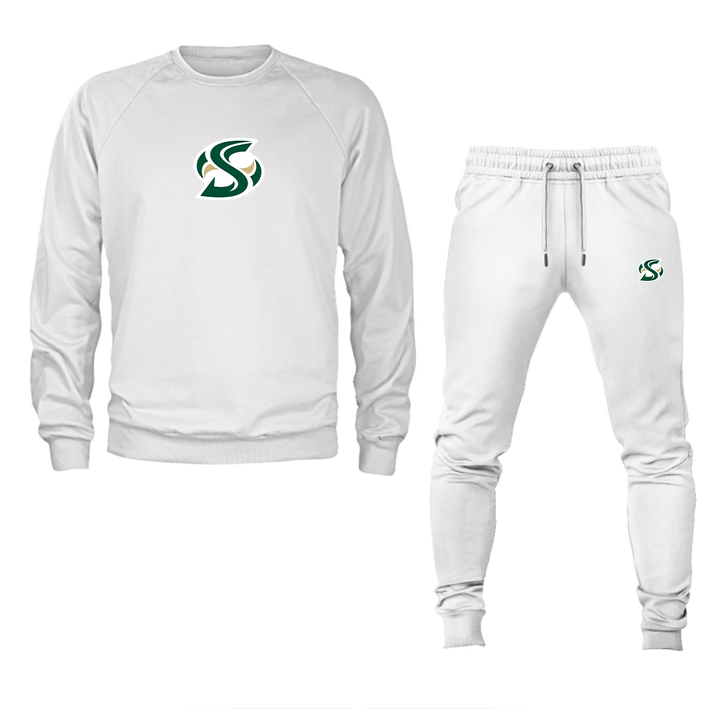 Men's Sacramento State Hornets Logo  Crewneck Sweatshirt Joggers Suit