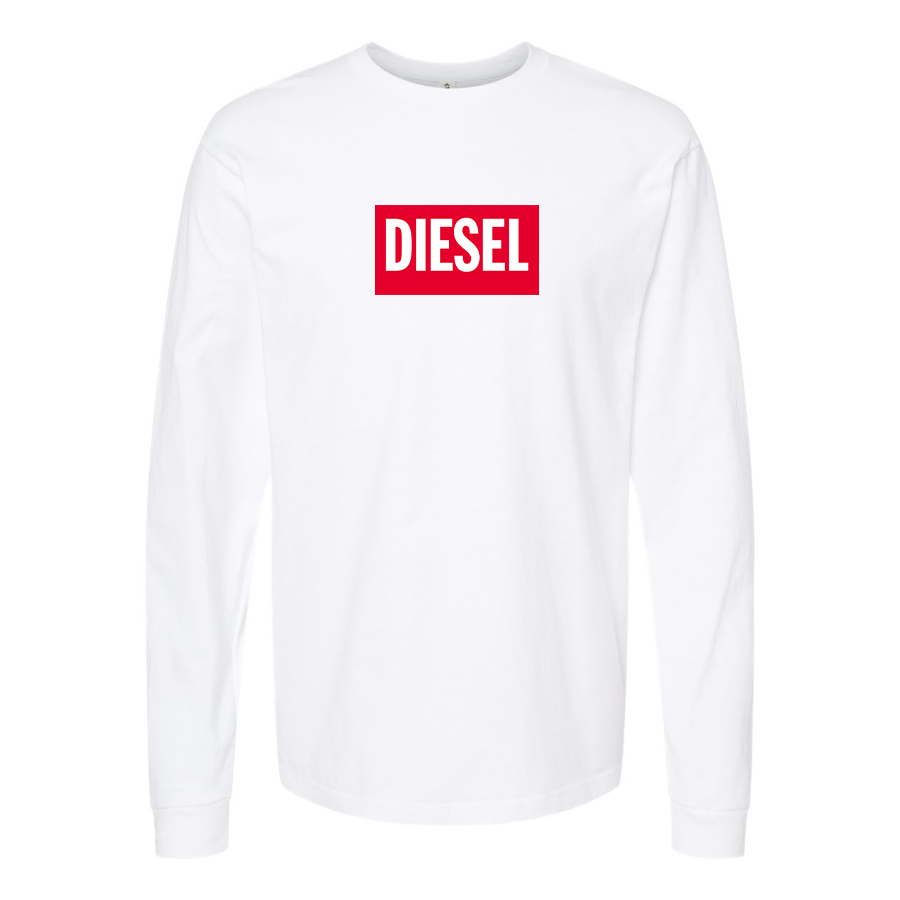 Youth Diesel Logo Cotton Long Sleeve T-Shirt