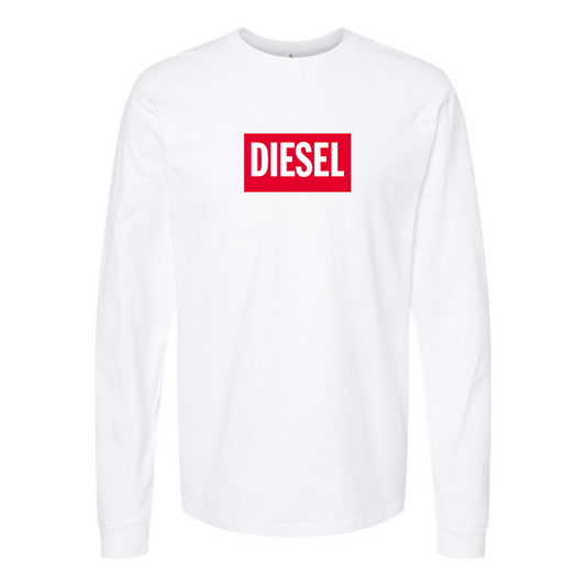 Youth Diesel Logo Cotton Long Sleeve T-Shirt