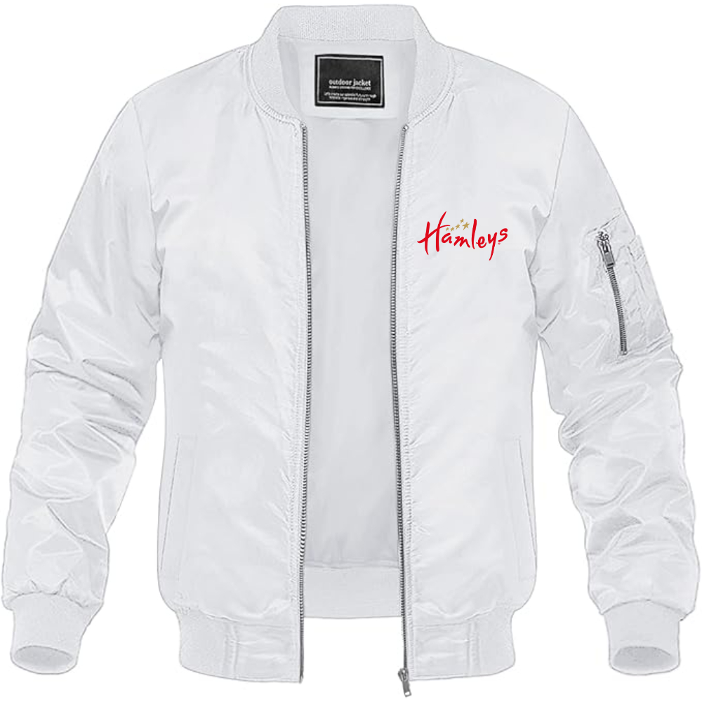 Men's Hamleys Logo Lightweight Bomber Jacket Windbreaker Softshell Varsity Jacket Coat