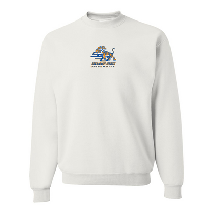 Men's Savannah State Tigers Logo JERZEES NuBlend Crewneck Sweatshirt