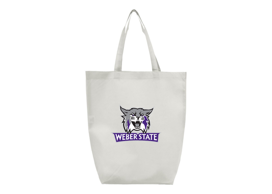 Weber State Wildcats Q-Tees Non-Woven Gusset Bottom Tote