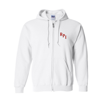 Men's RPI Engineers Logo Gildan  Heavy Blend Full Zip Hooded Sweatshirt