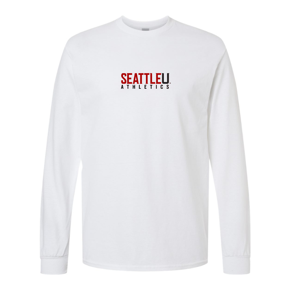 Men's Seattle Redhawks Logo Gildan Heavy Cotton Long Sleeve T-Shirt