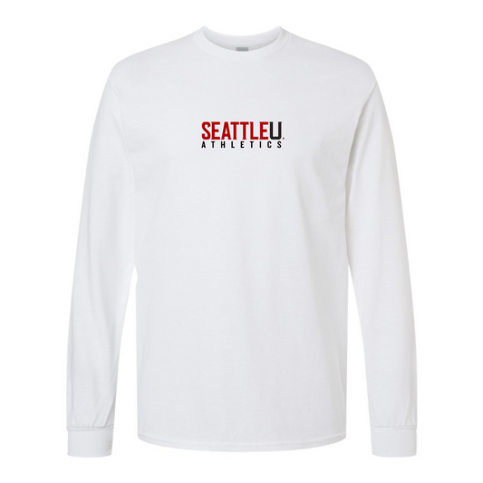 Men's Seattle Redhawks Logo Gildan Heavy Cotton Long Sleeve T-Shirt