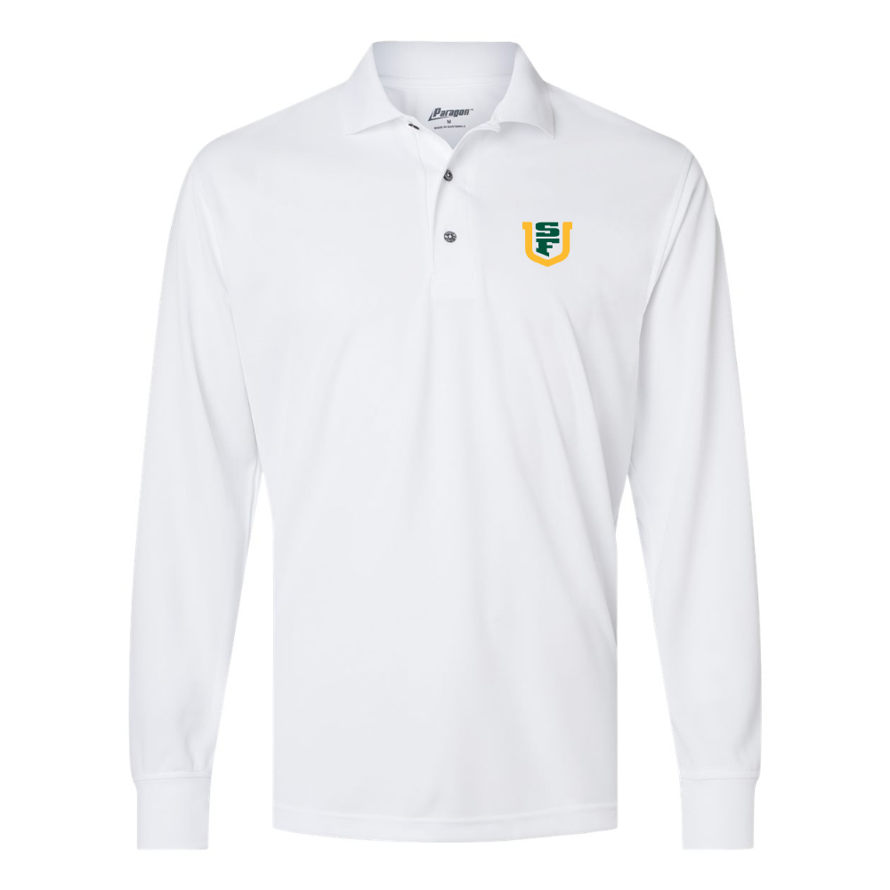Men's San Francisco Dons Logo Paragon Prescott Long Sleeve Polo