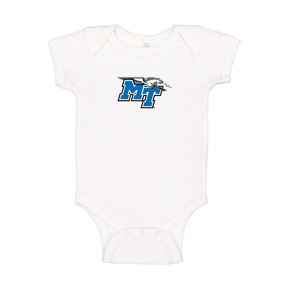 Middle Tennessee Blue Raiders Logo Baby Romper Onesie