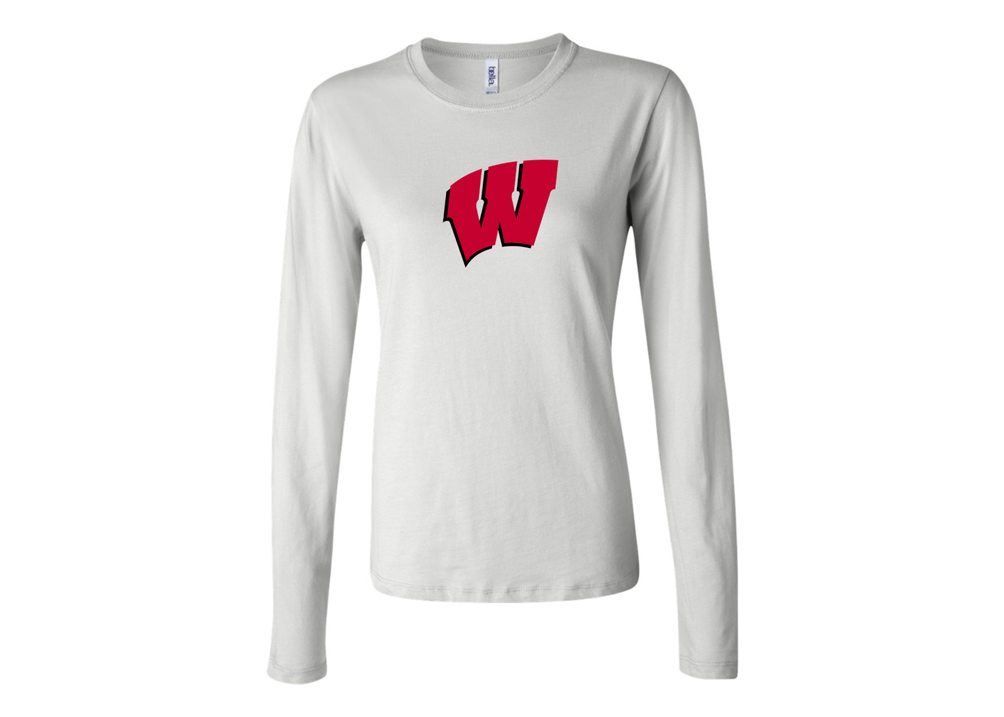 BELLA CANVAS Women’s Wisconsin Badgers Jersey Long Sleeve Tee