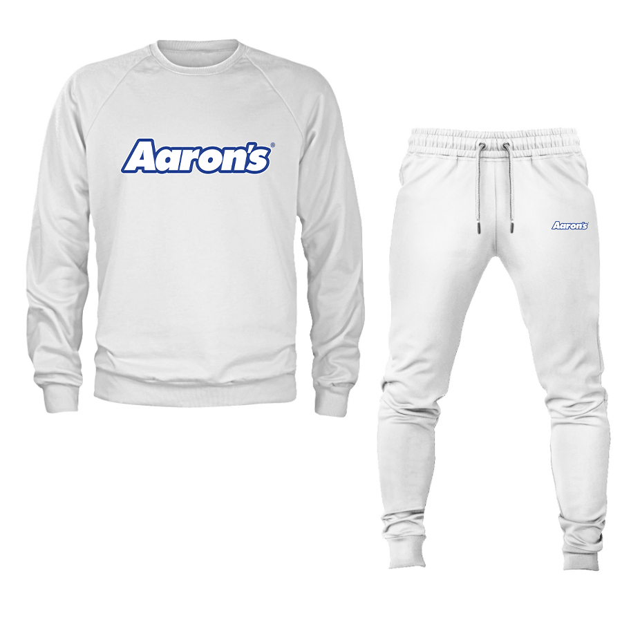 Men's Aaron_s Logo Crewneck Sweatshirt Joggers Suit