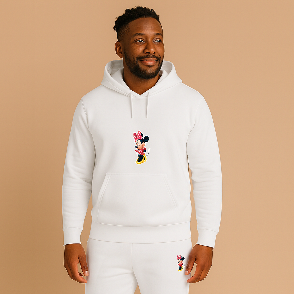 Men's Minnie Mouse Cartoon Hoodie Joggers Set