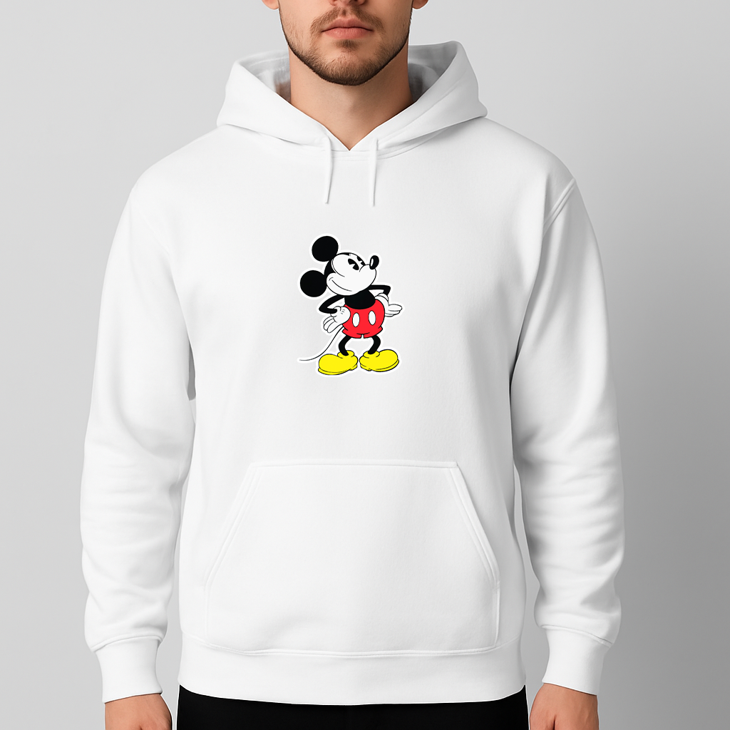 Men’s Mickey Mouse Cartoon Pullover Hoodie