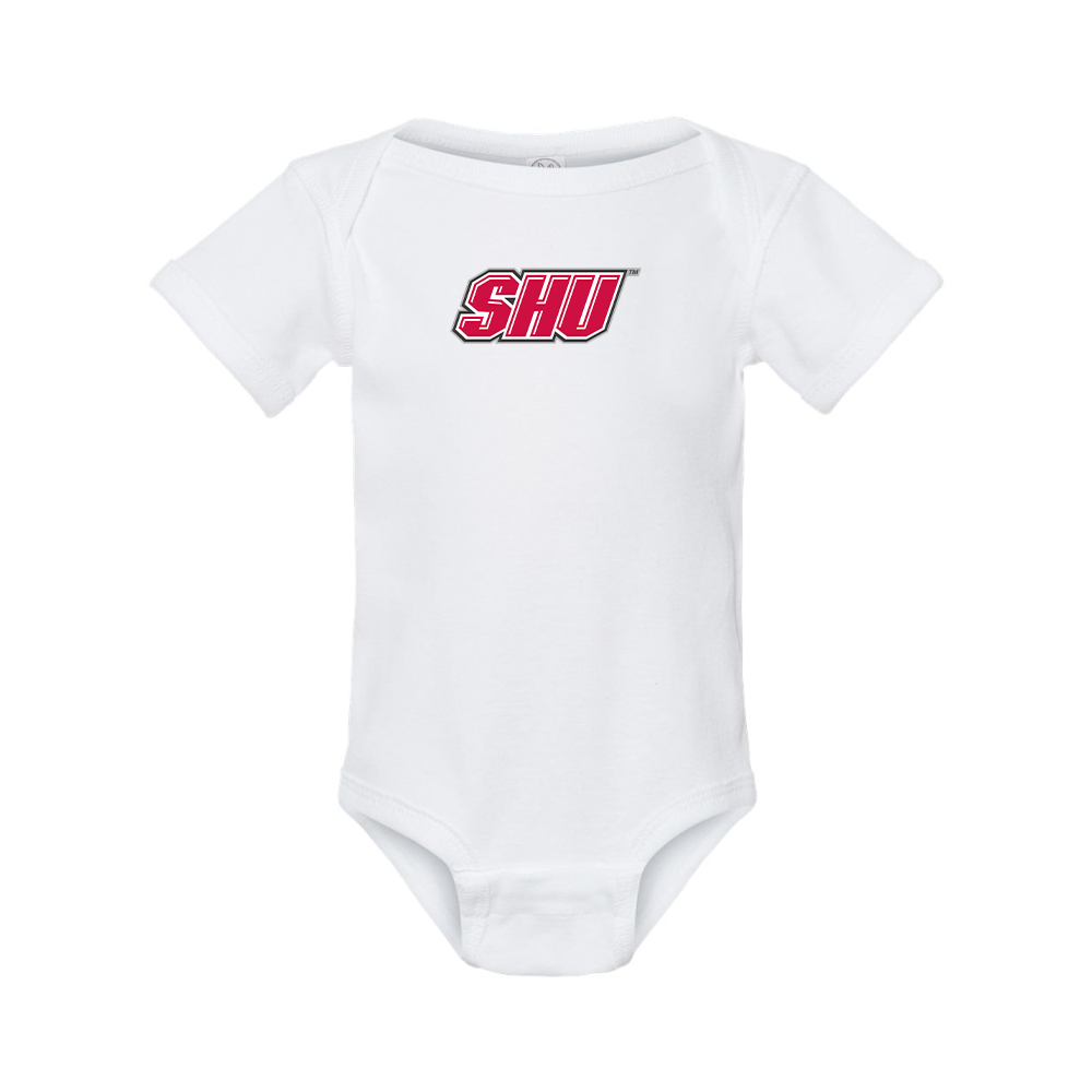 Sacred Heart Pioneers Logo Rabbit Skins Infant Baby Rib Bodysuit