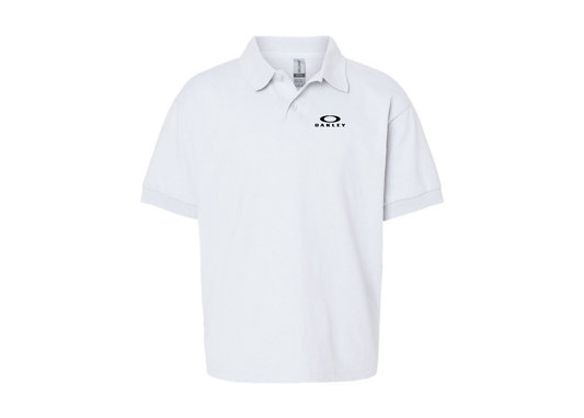 Youth Oakley Logo Gildan Dry Blend Jersey Polo