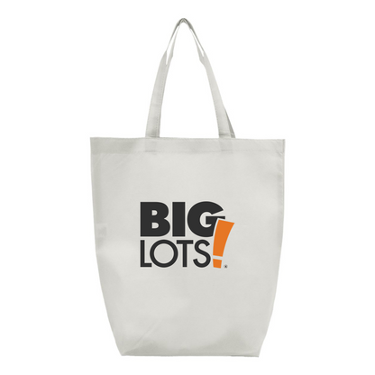 Big Lots Logo Q-Tees Non-Woven Gusset Bottom Tote
