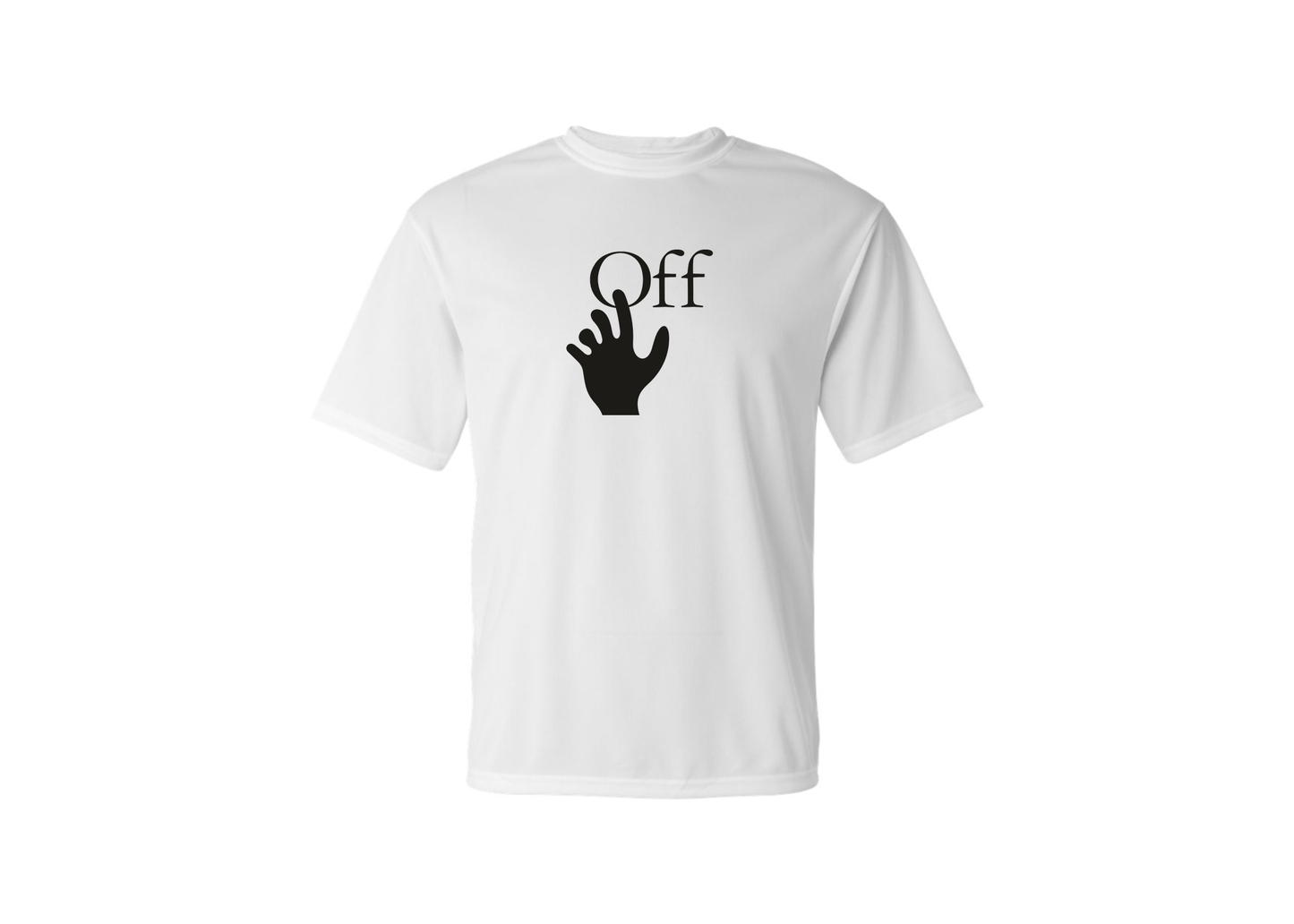 Men's Off-White Hand Polyester T-Shirt