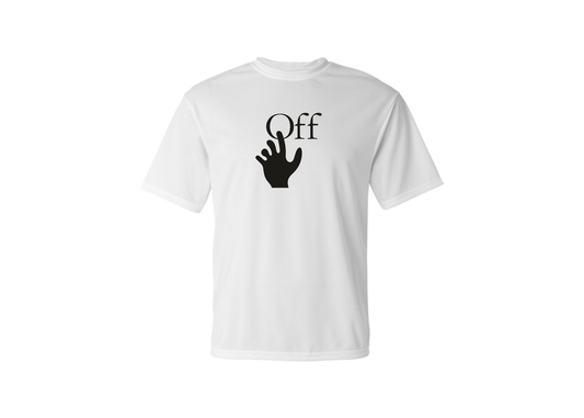 Men's Off-White Hand Polyester T-Shirt
