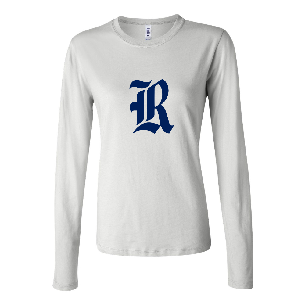 BELLA CANVAS Women’s Rice Owls Logo Jersey Long Sleeve Tee