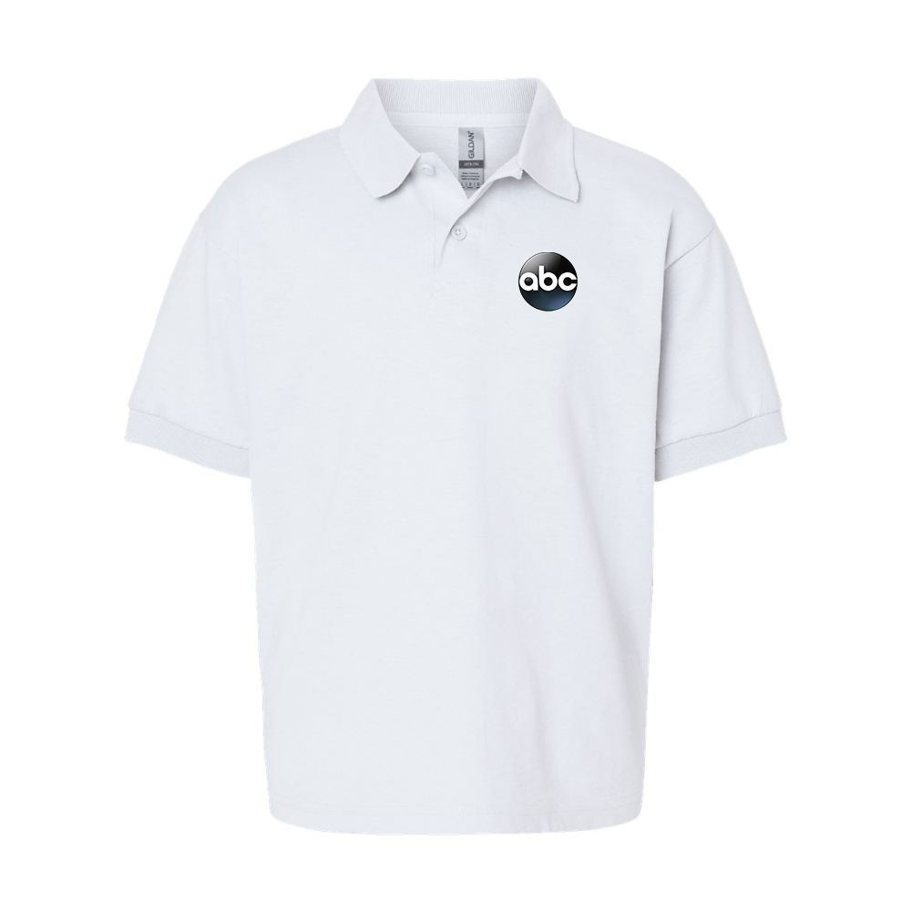 Youth Abc Logo Gildan Dry Blend Jersey Polo
