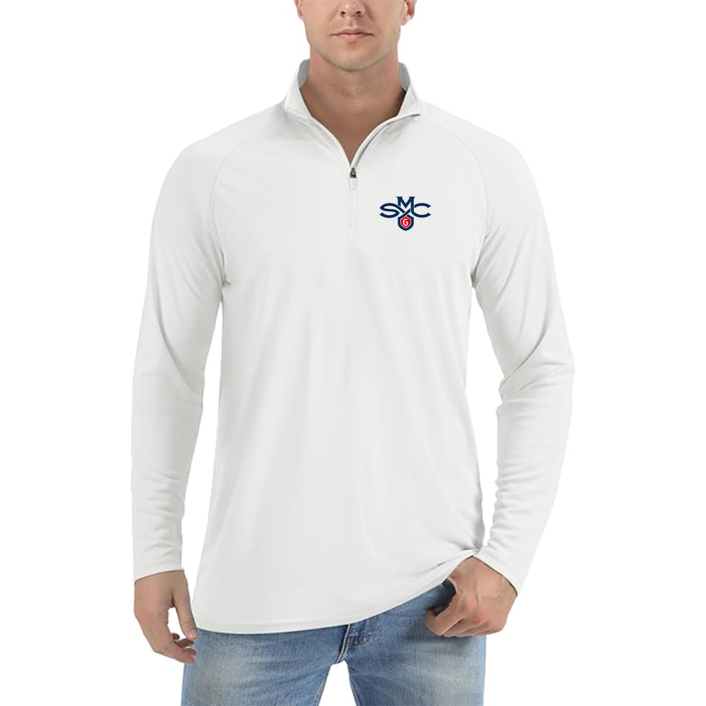 Men's Saint Marys Gaels Logo  Lightweight Quarter-Zip Athletic Shirt Long Sleeve Performance Wear