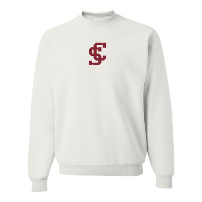 Men's Santa Clara Broncos Logo JERZEES NuBlend Crewneck Sweatshirt