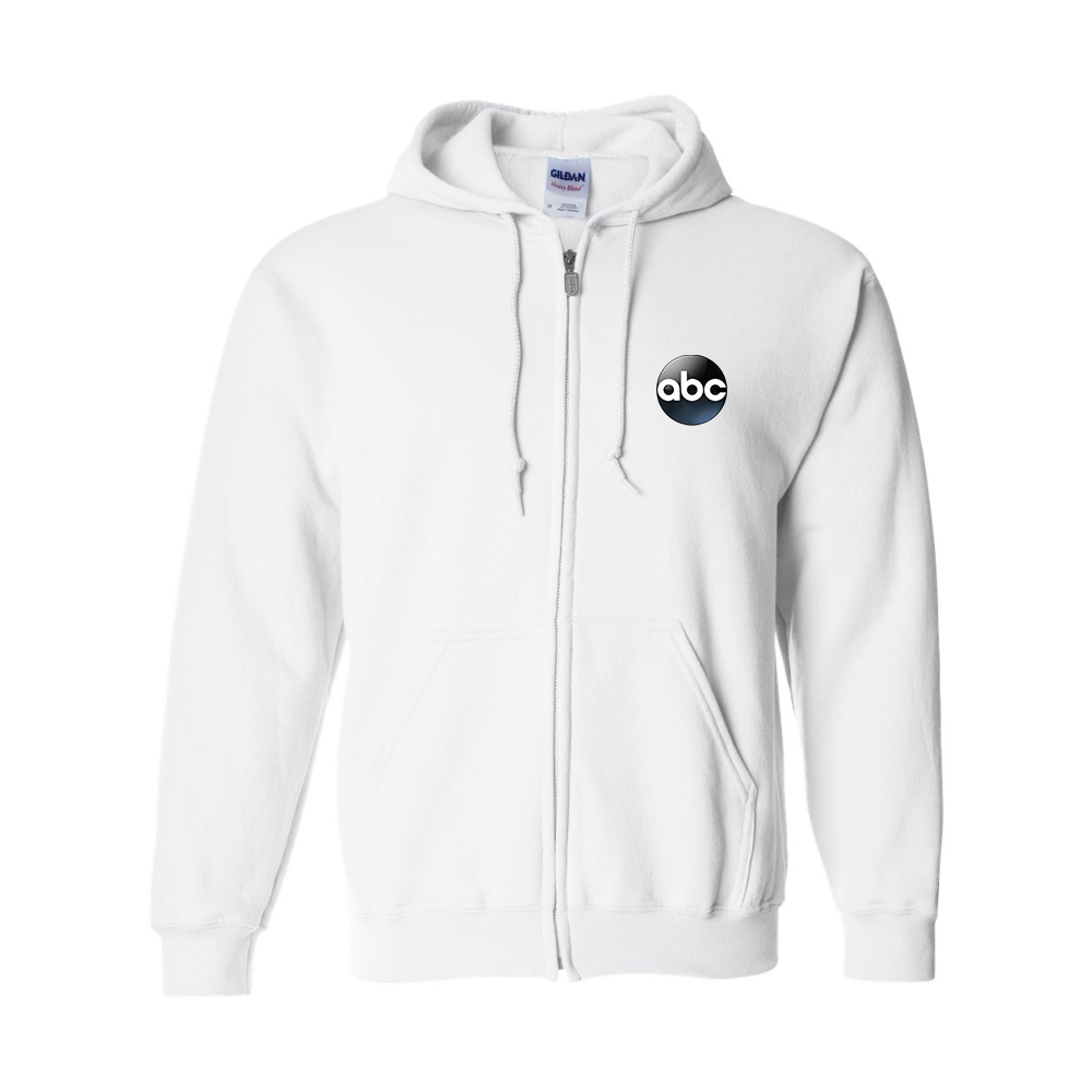 Men's Abc Logo Gildan  Heavy Blend Full Zip Hooded Sweatshirt