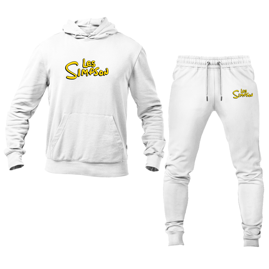 Men's Les Simpson Logo Hoodie Joggers Set