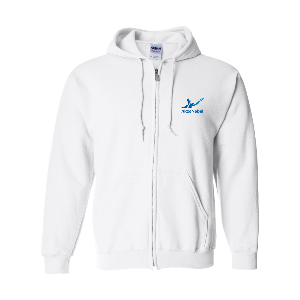 Men's AkzoNobel Logo Gildan  Heavy Blend Full Zip Hooded Sweatshirt