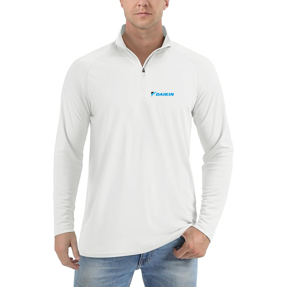 Men's Daikin Logo Lightweight Quarter-Zip Athletic Shirt Long Sleeve Performance Wear