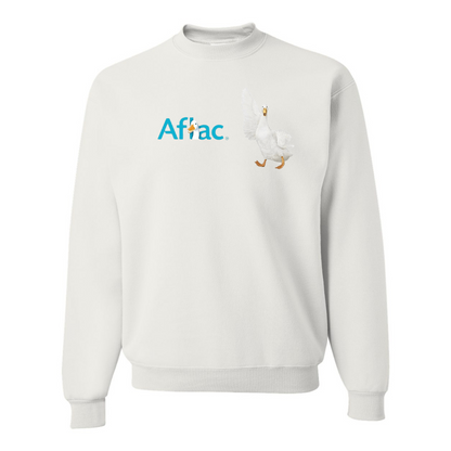 Men's Aflac Logo and Duck JERZEES NuBlend Crewneck Sweatshirt